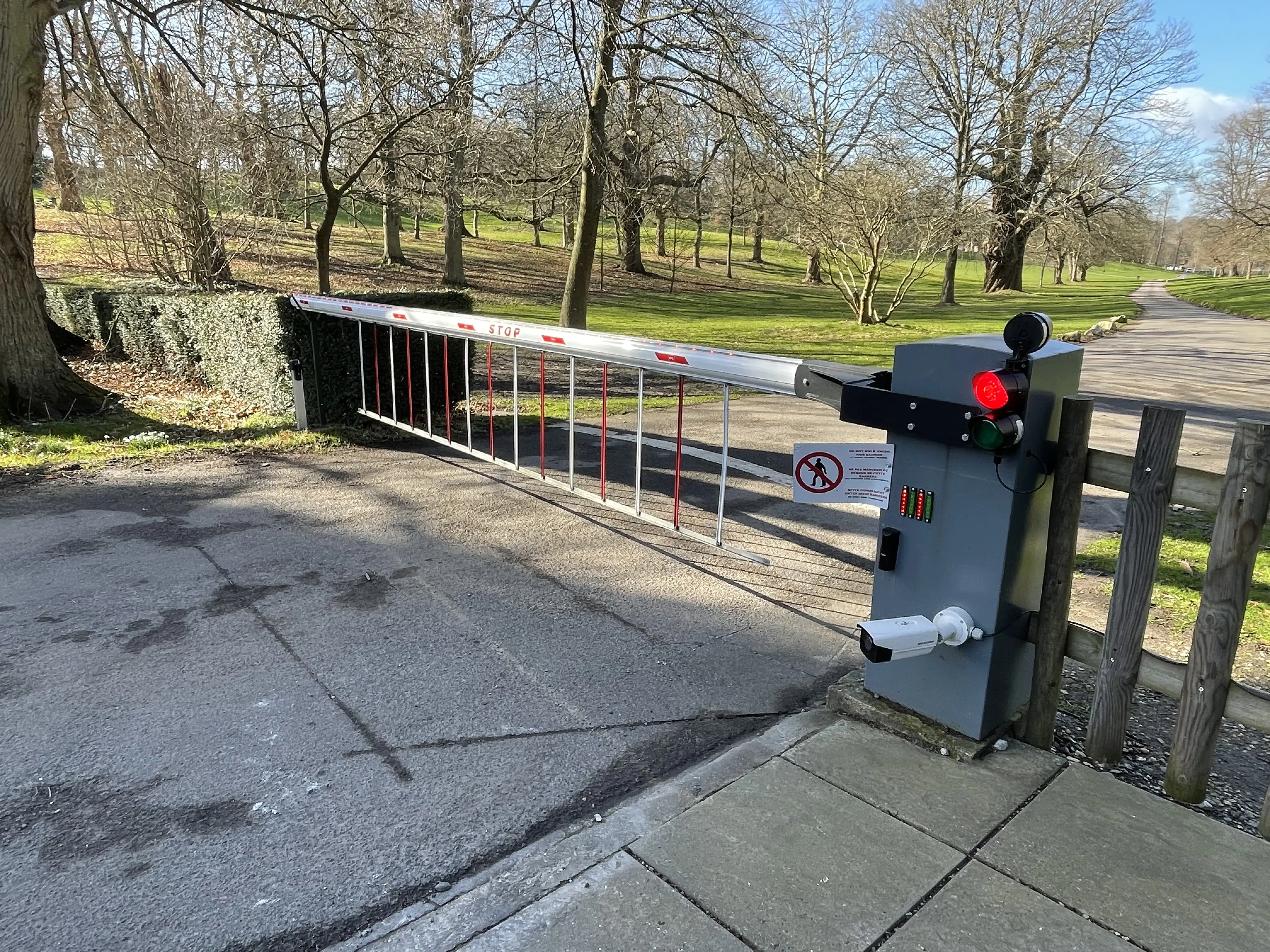 fixed access control barrier