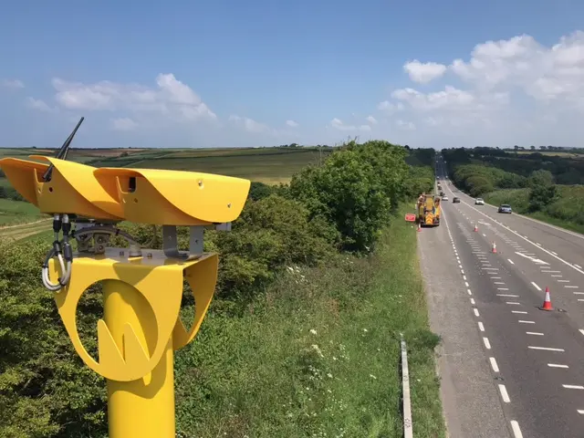 temporary speed enforcement camera.